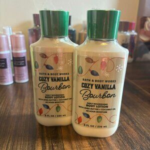 Bath & Body works cozy vanilla bourbon body lotion 2 pack